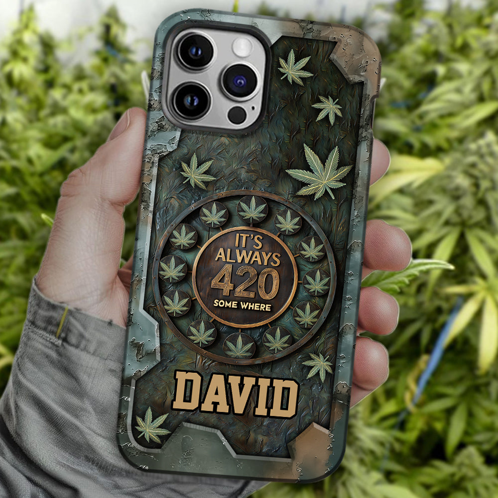 It's Always 420 - Personalized Weed Full Print Phone Case