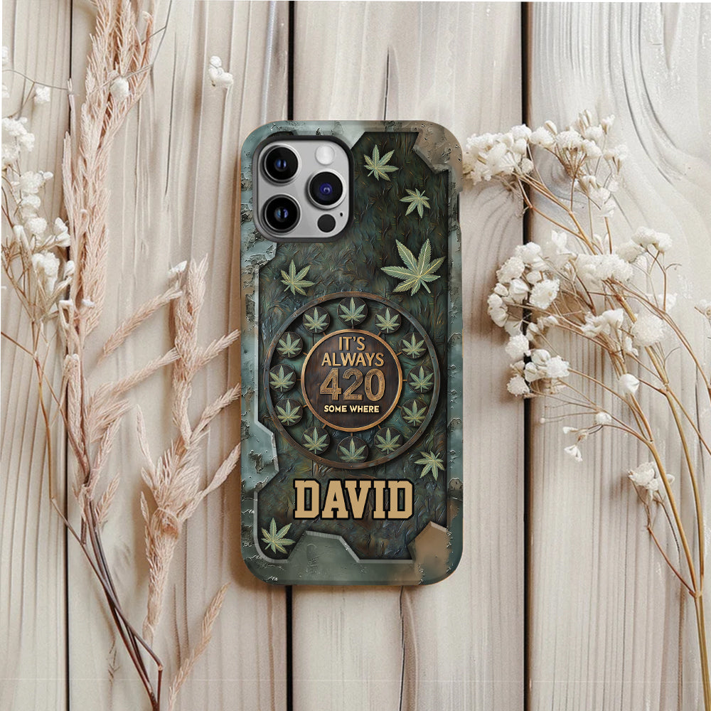 It's Always 420 - Personalized Weed Full Print Phone Case
