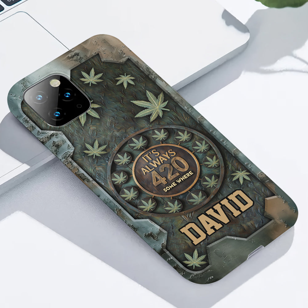 It's Always 420 - Personalized Weed Full Print Phone Case