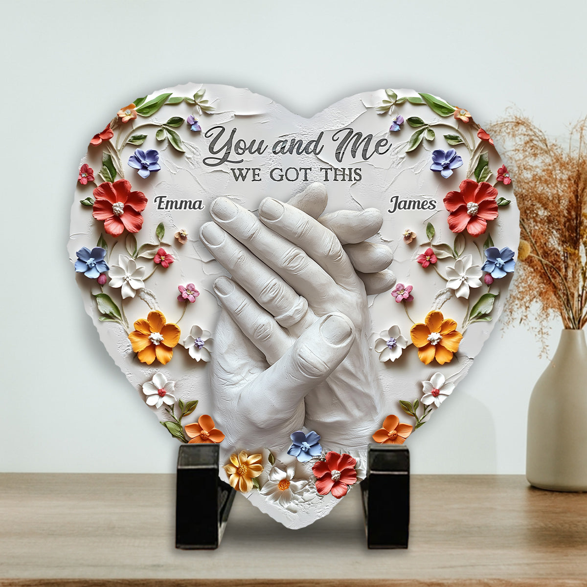 I Met You I Liked You - Personalized Couple Heart Shaped Stone