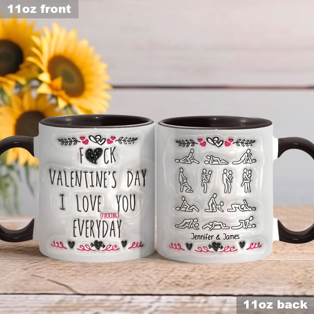 I Love You Every Day - Personalized Couple Accent Mug