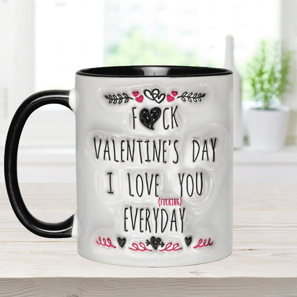 I Love You Every Day - Personalized Couple Accent Mug