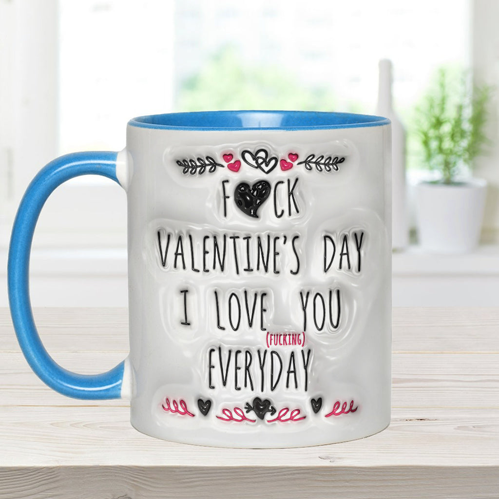 I Love You Every Day - Personalized Couple Accent Mug