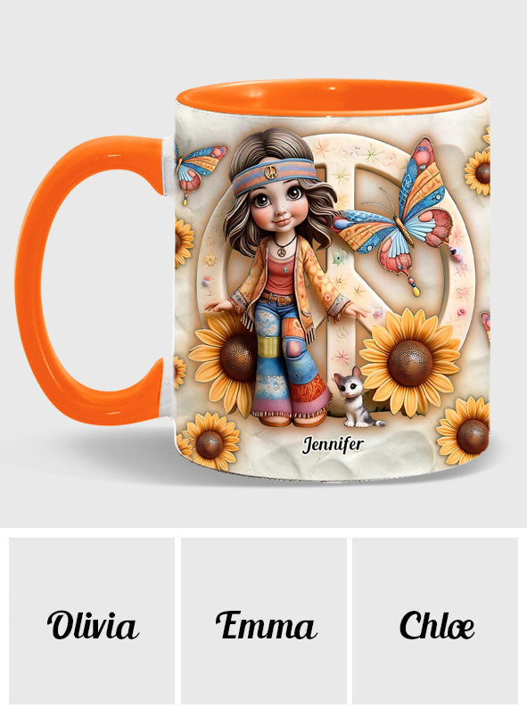 Hippie Soul - Personalized Hippie Accent Mug