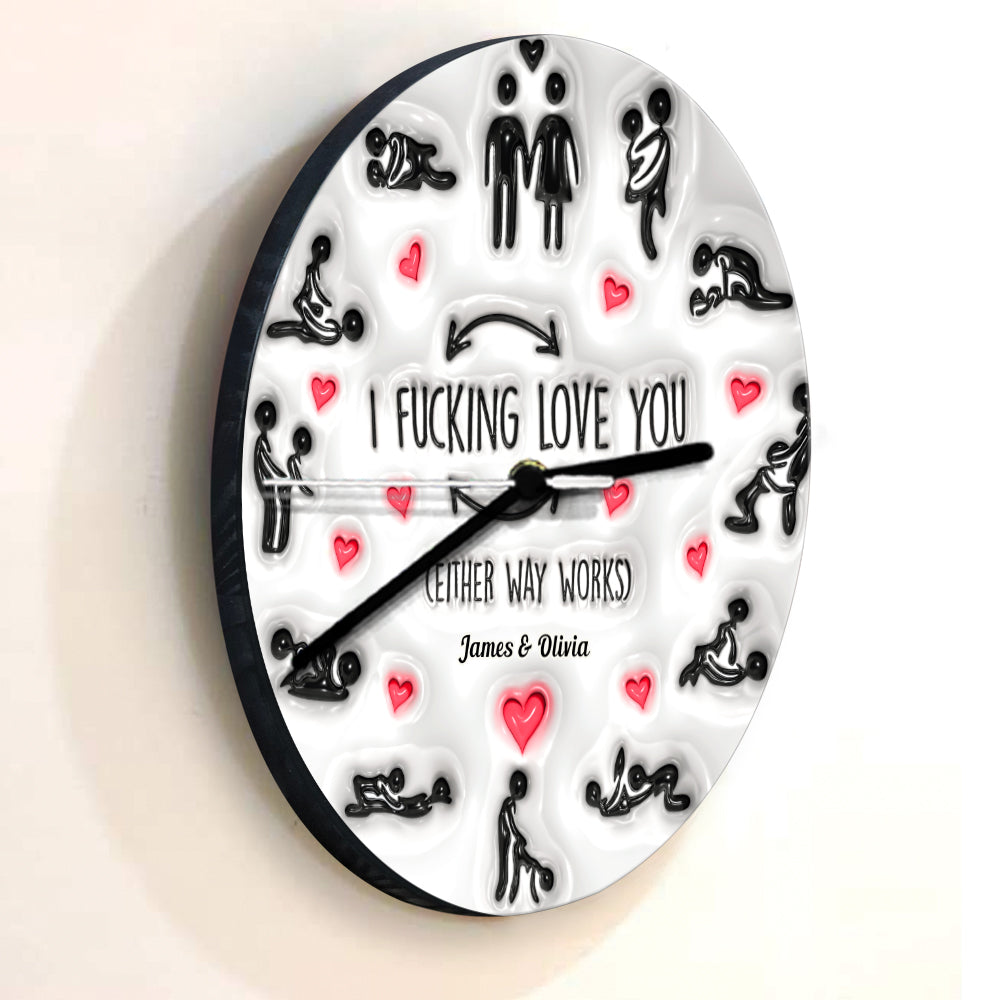 I Love You - Personalized Couple Wall Clock