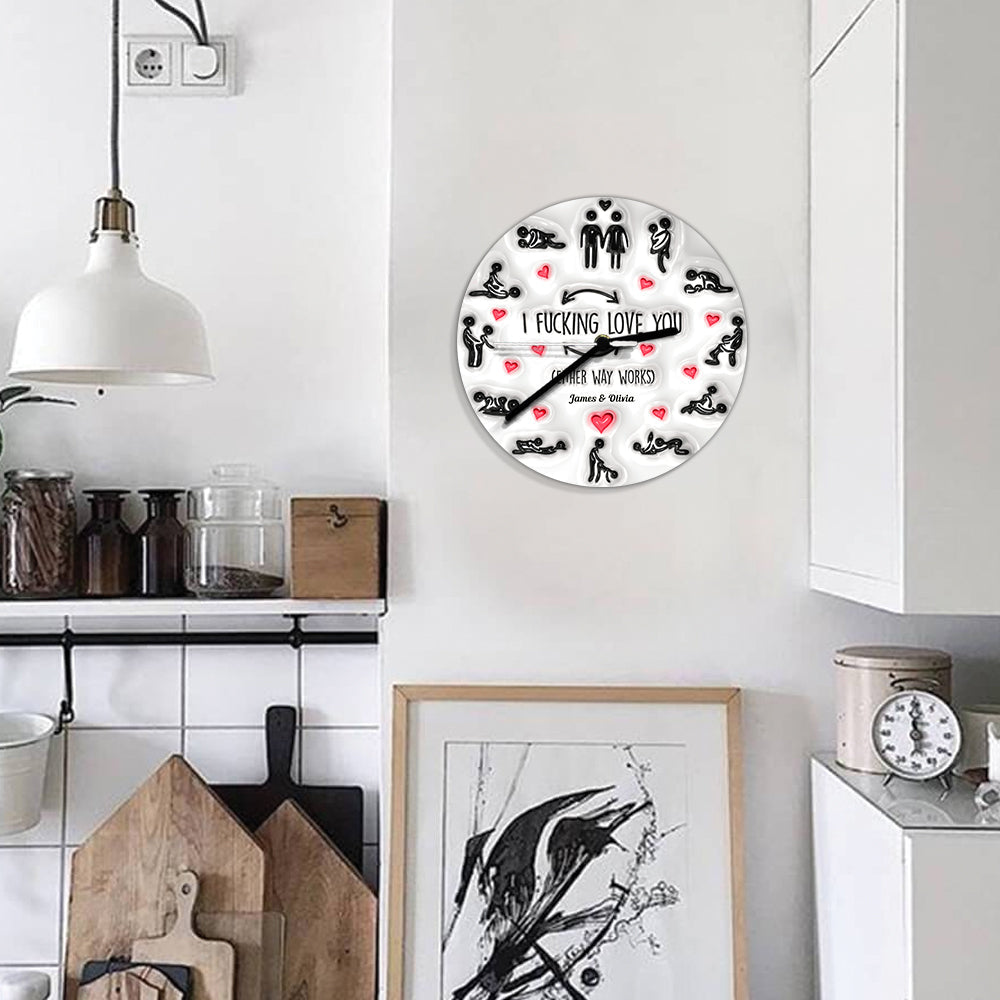 I Love You - Personalized Couple Wall Clock