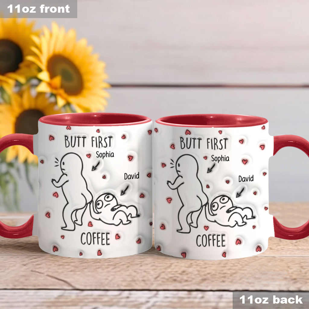 But First Coffee - Personalized Couple Accent Mug