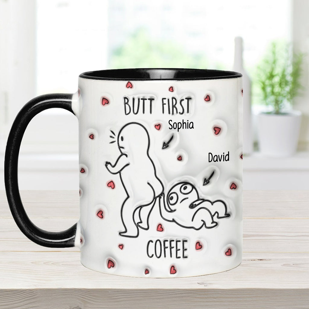 But First Coffee - Personalized Couple Accent Mug