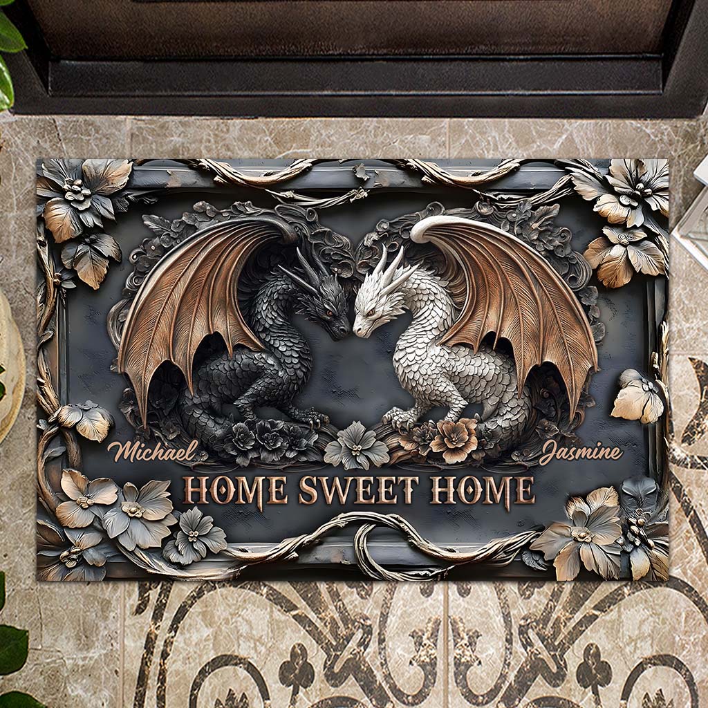 Home Sweet Home - Personalized Dragon Doormat