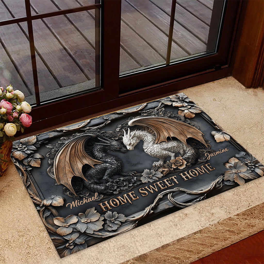 Home Sweet Home - Personalized Dragon Doormat