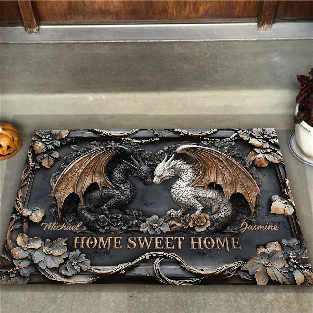 Home Sweet Home - Personalized Dragon Doormat