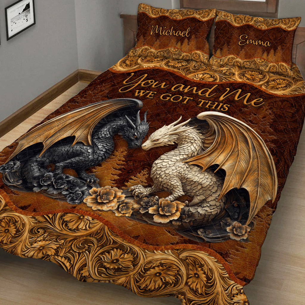 You & Me - Personalized Dragon Quilt Set