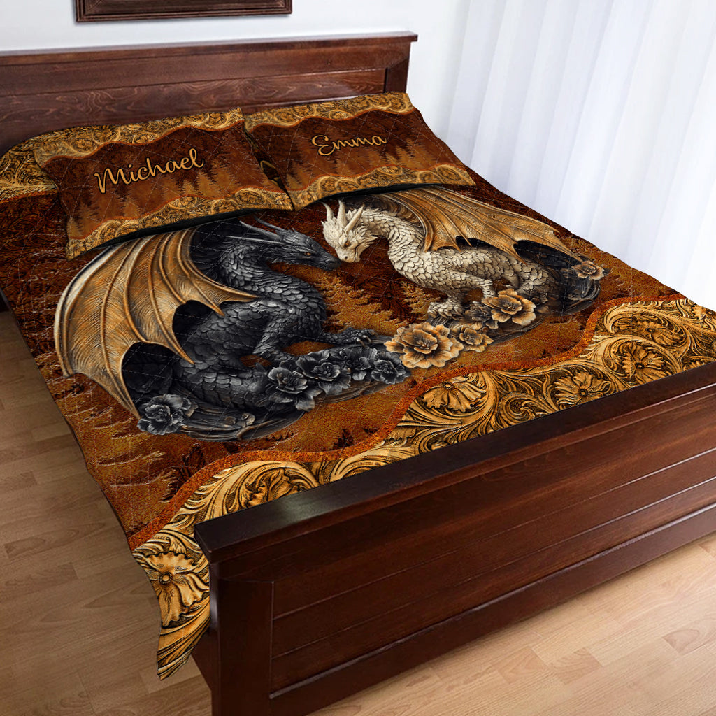 You & Me - Personalized Dragon Quilt Set