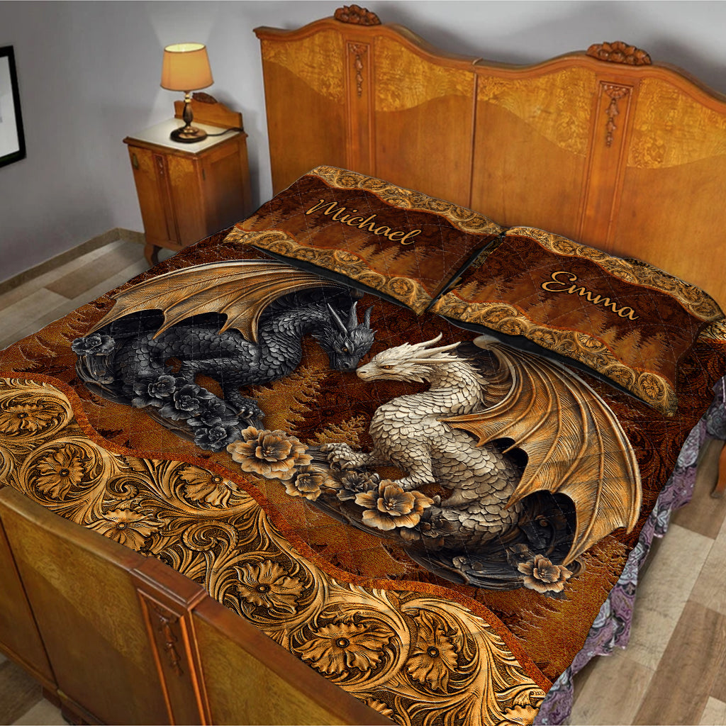 You & Me - Personalized Dragon Quilt Set