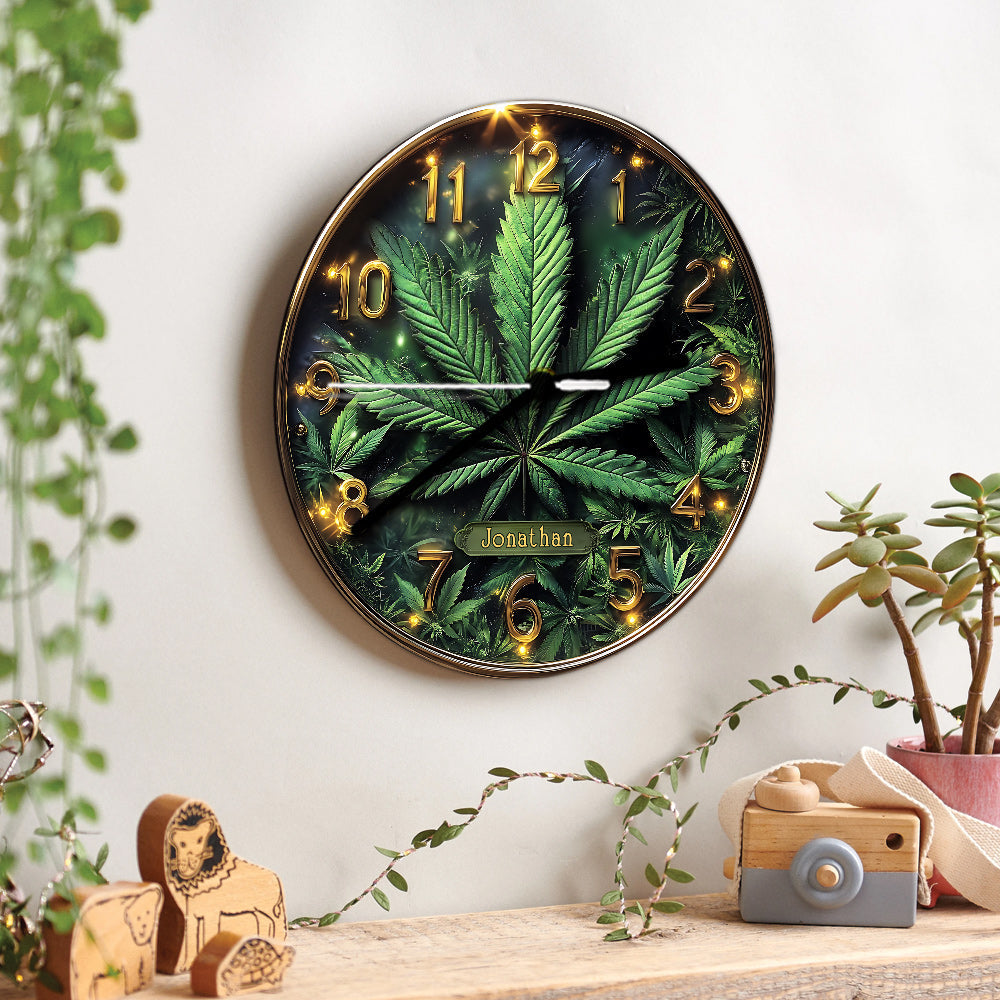 Hier ist es immer 4:20 – Personalisierte Weed-Wanduhr