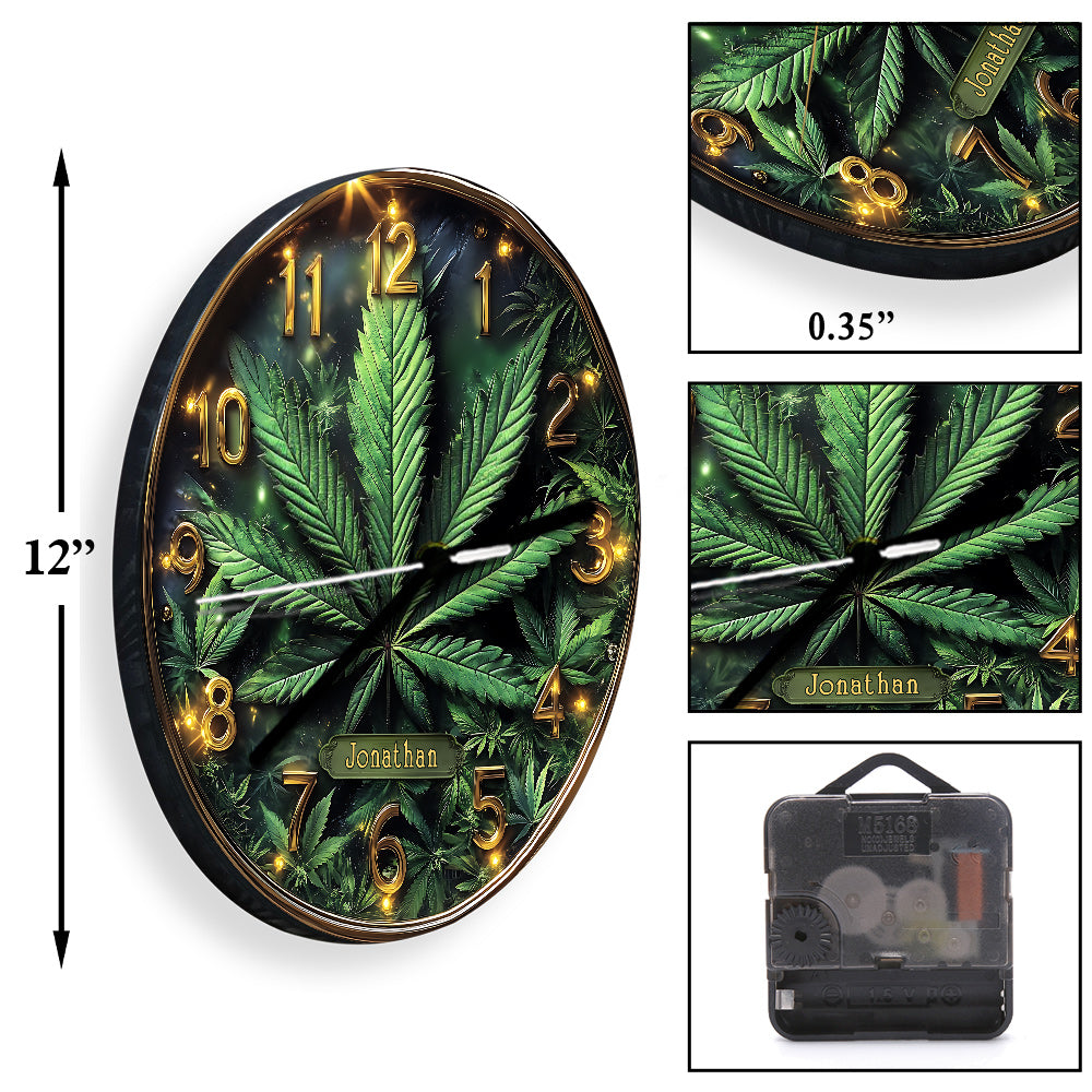 Hier ist es immer 4:20 – Personalisierte Weed-Wanduhr