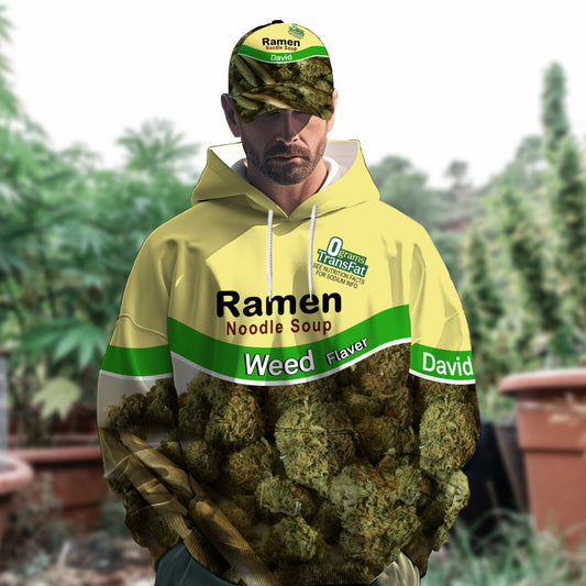 Casual Food - Personalized Weed All Over Print Hoodie & Classic Cap