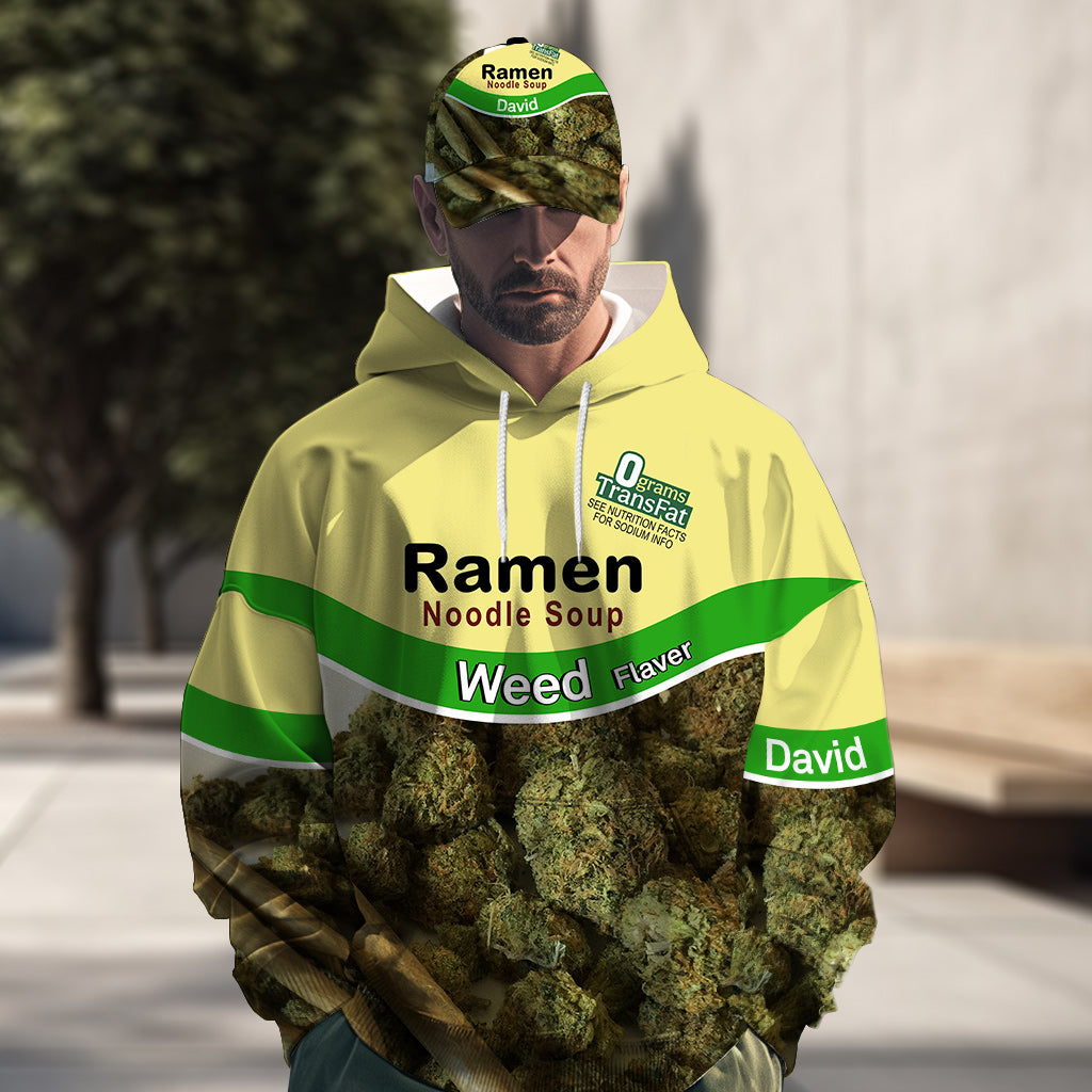 Casual Food - Personalized Weed All Over Print Hoodie & Classic Cap