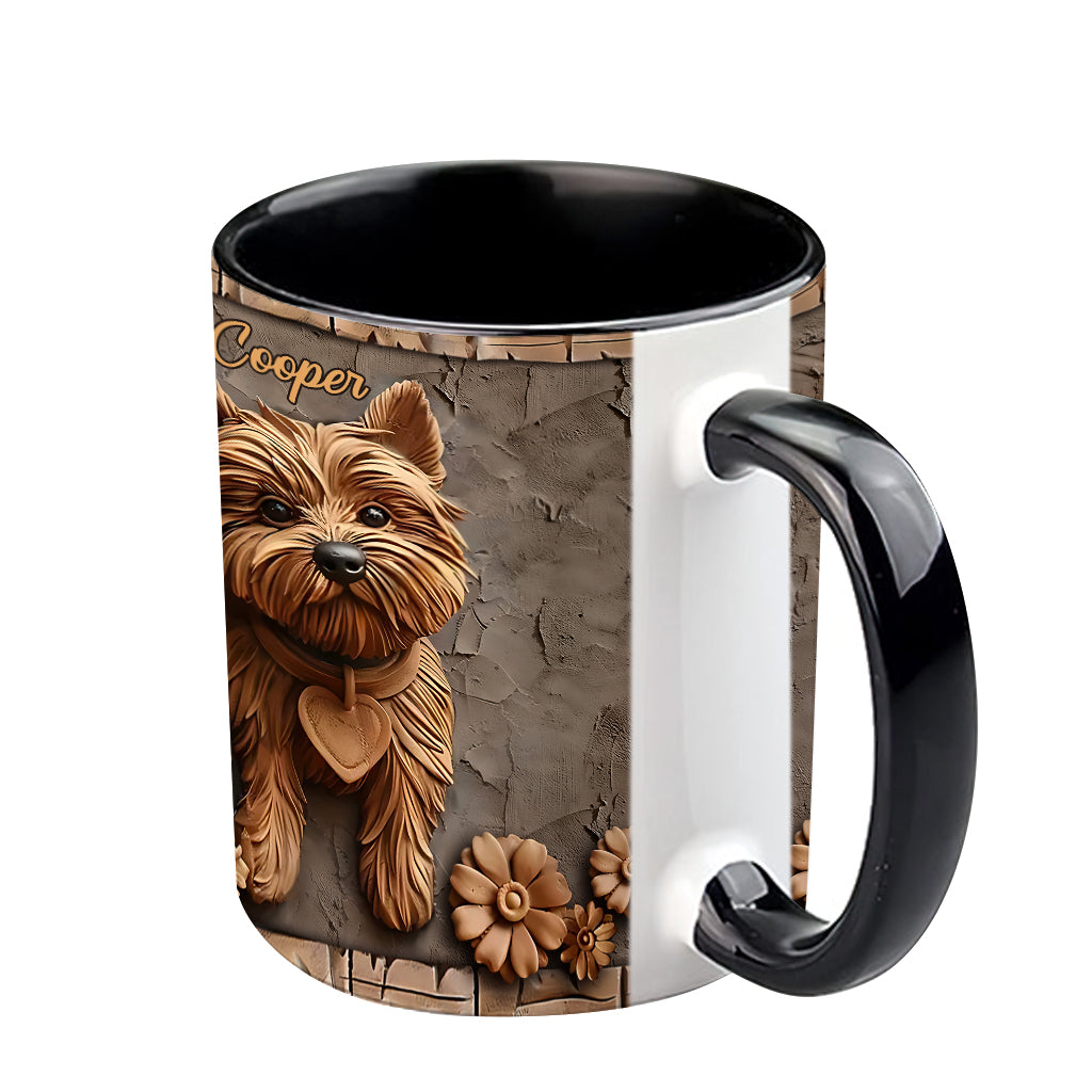 Cute Yorkshire Terrier - Personalized Dog Accent Mug