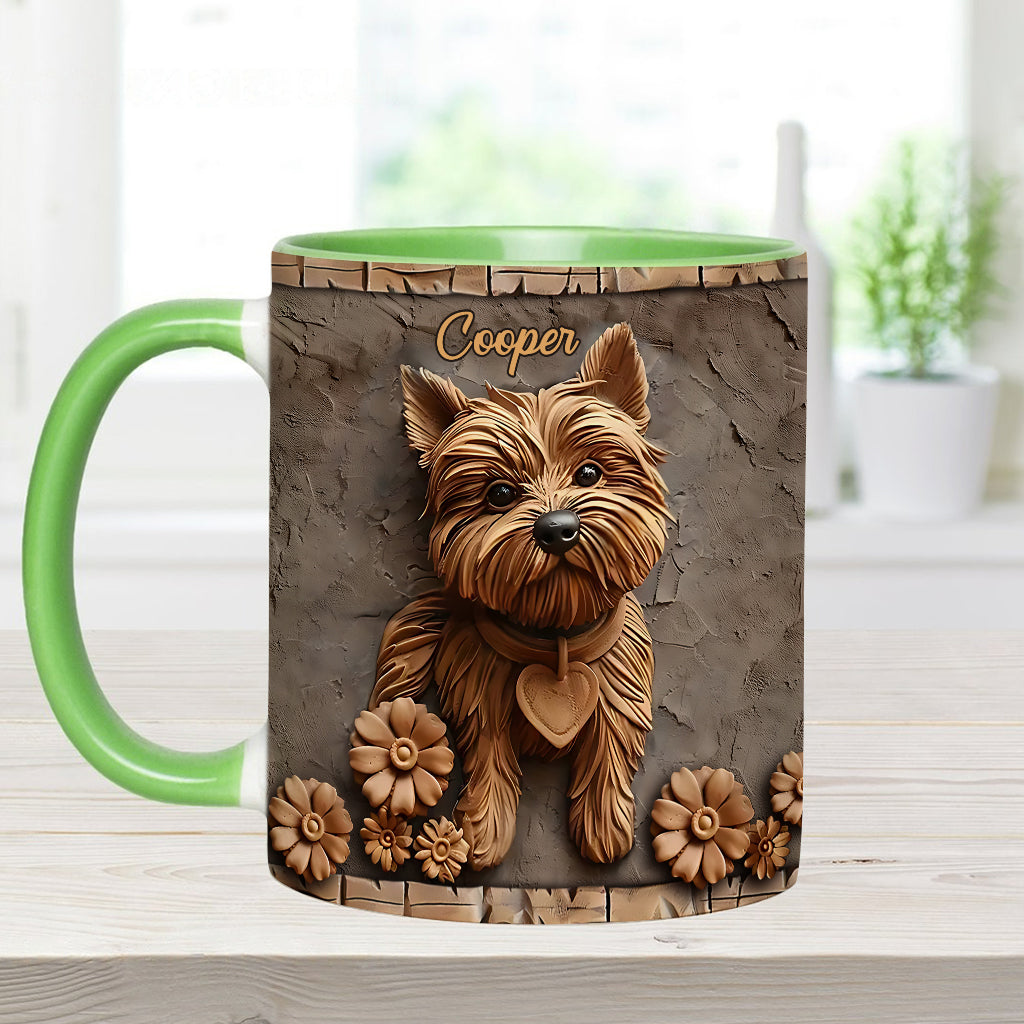 Cute Yorkshire Terrier - Personalized Dog Accent Mug