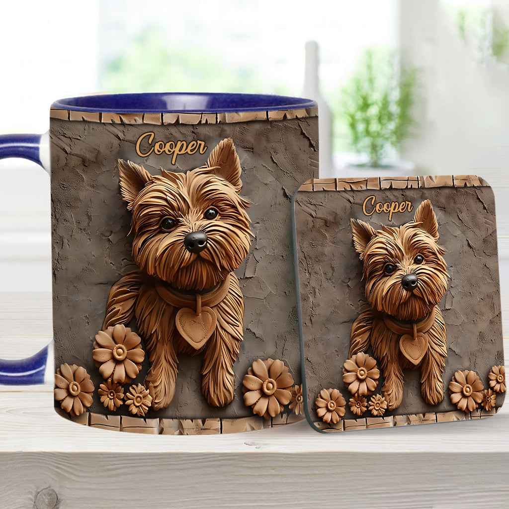 Cute Yorkshire Terrier - Personalized Dog Accent Mug