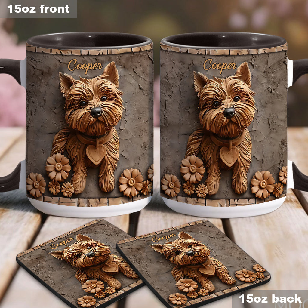 Cute Yorkshire Terrier - Personalized Dog Accent Mug
