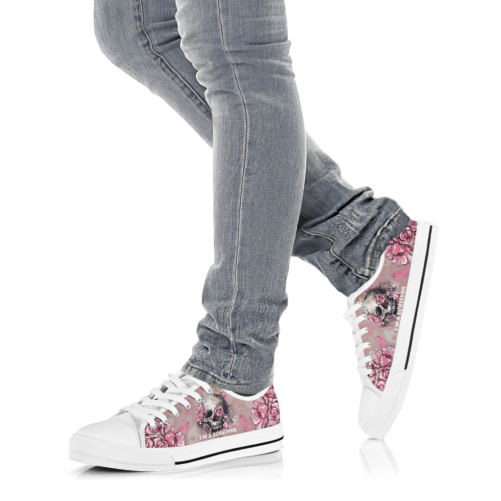 Chaussures basses « Je suis une survivante du cancer du sein » - Sensibilisation au cancer du sein - 0622