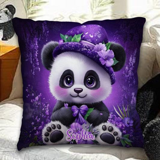 Cute Panda - Personalized Panda Lover Throw Pillow