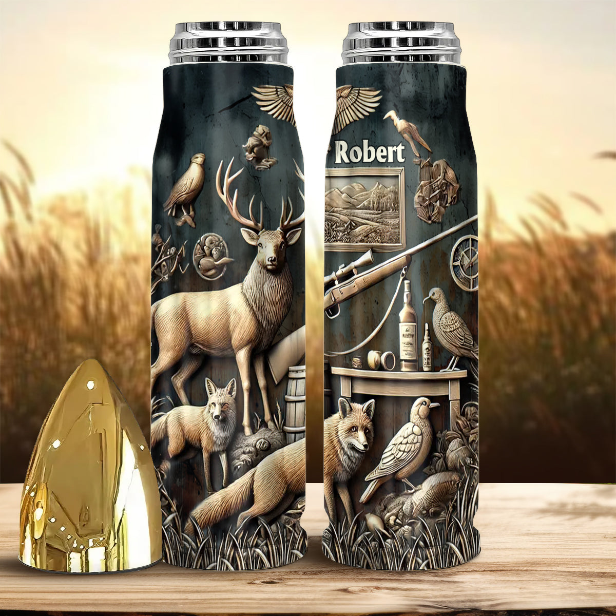 Best Hunter Ever - Personalized Hunting Bullet Tumbler
