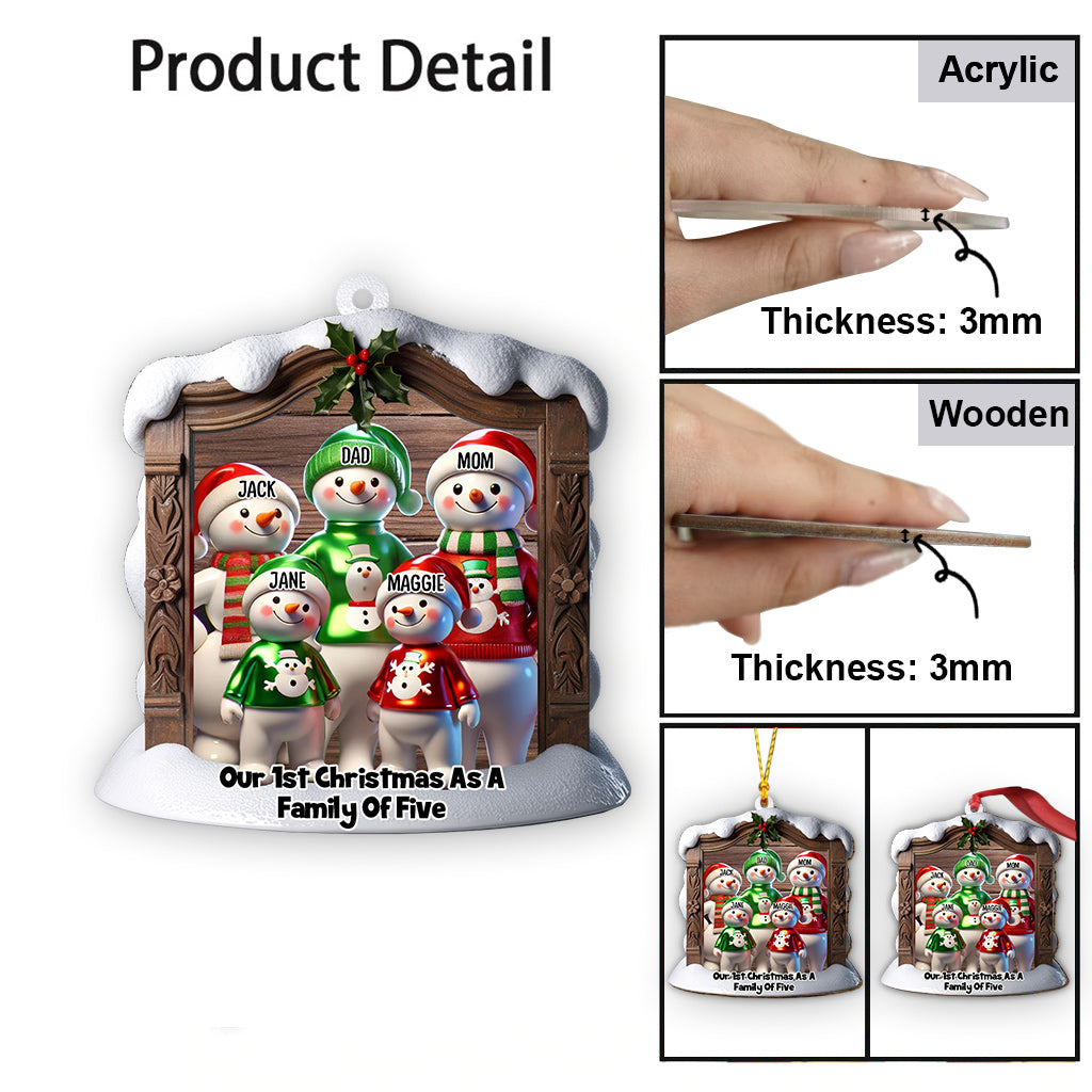 Our 1st Christmas As A Family - Personalized Family Ornament