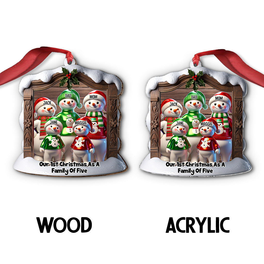Our 1st Christmas As A Family - Personalized Family Ornament