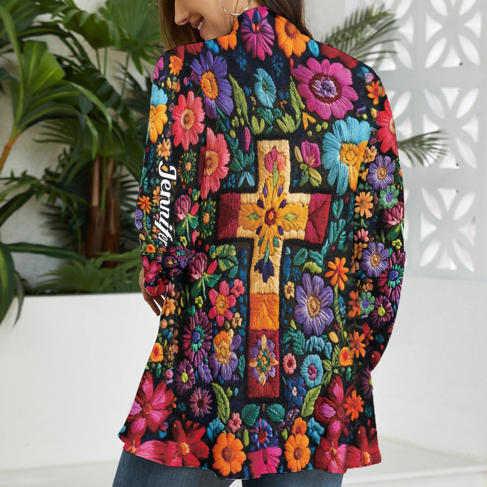 Floral - Personalized Christian Cardigan