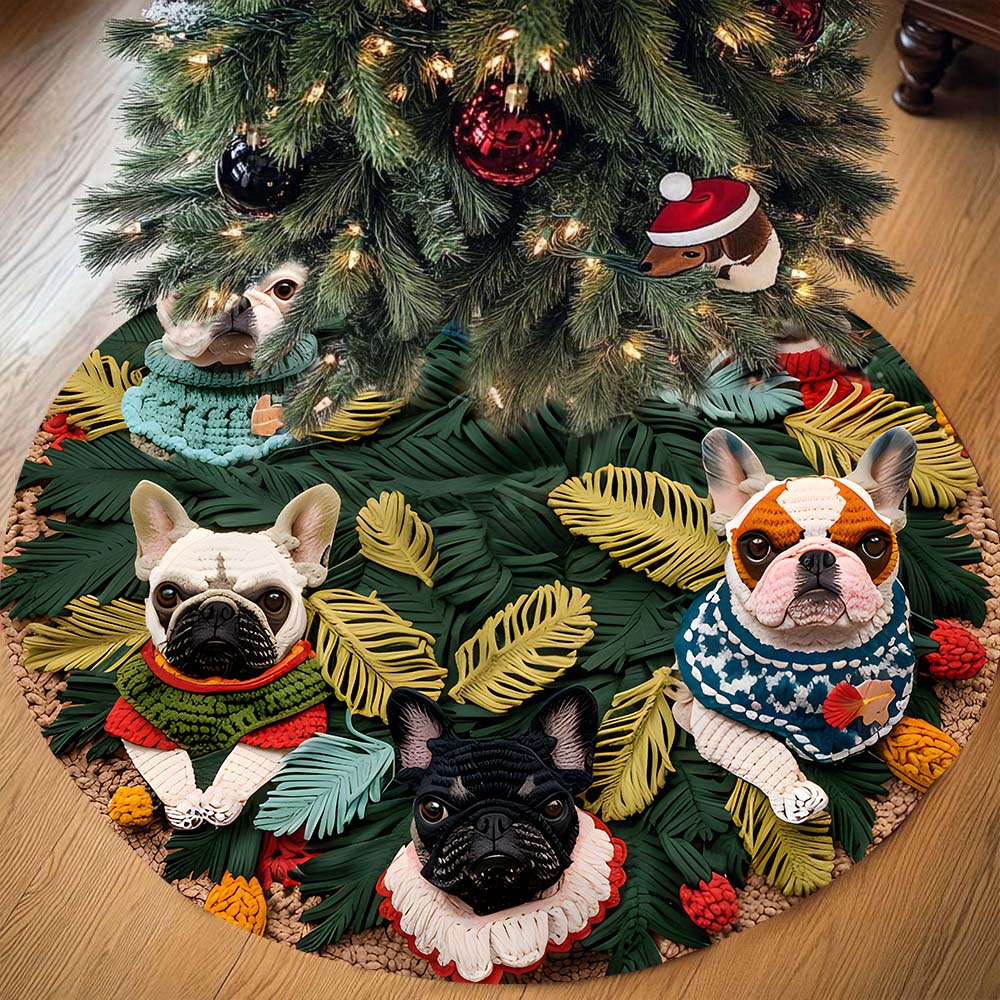 Fröhliche Weihnachten, Frenchie - Baumrock für Französische Bulldoggen