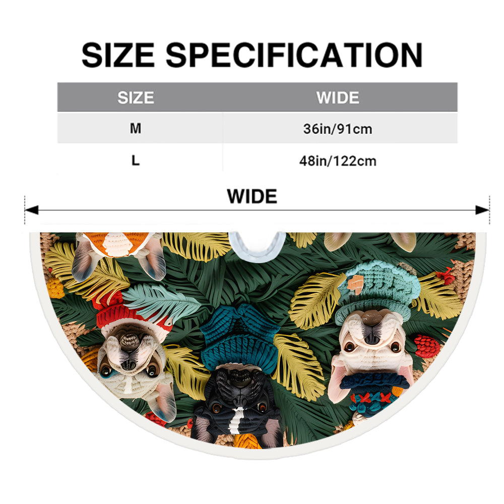 Fröhliche Weihnachten, Frenchie - Baumrock für Französische Bulldoggen