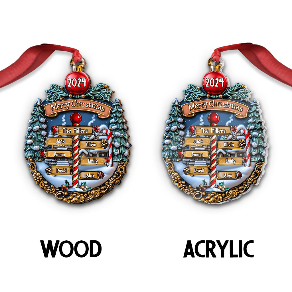 Joyeux Noël 2024 - Ornement familial personnalisé