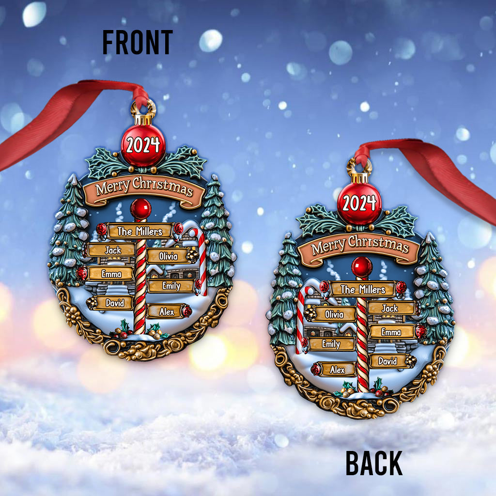 Joyeux Noël 2024 - Ornement familial personnalisé