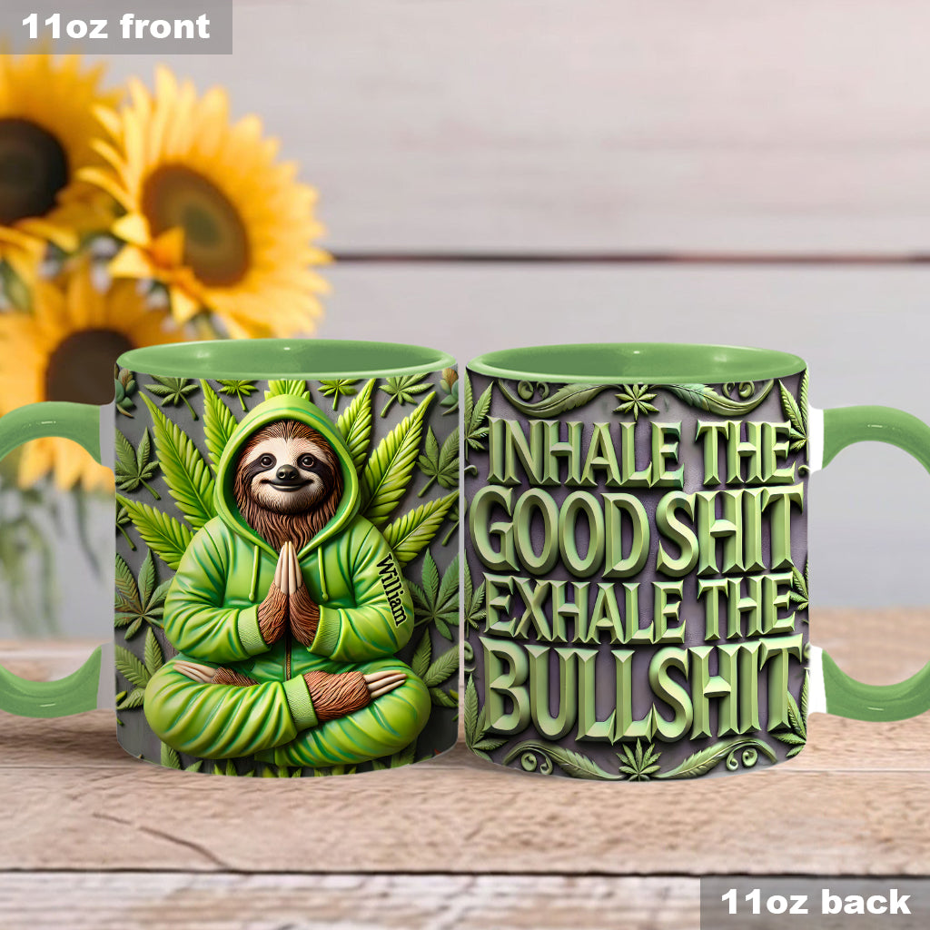 Inhalez la bonne herbe - Mug personnalisé à thème cannabis