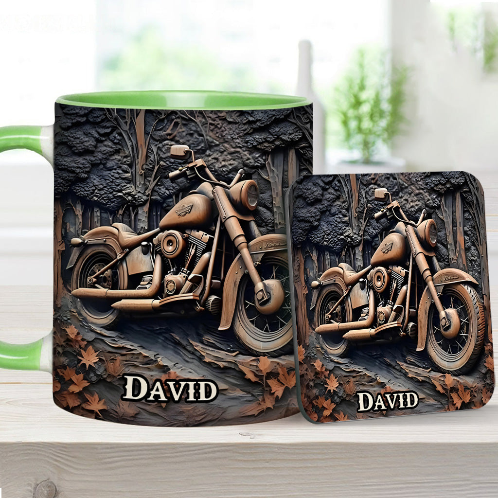 Never Underestimate An Old Man With A Motorcycle - Personalized Biker Accent Mug