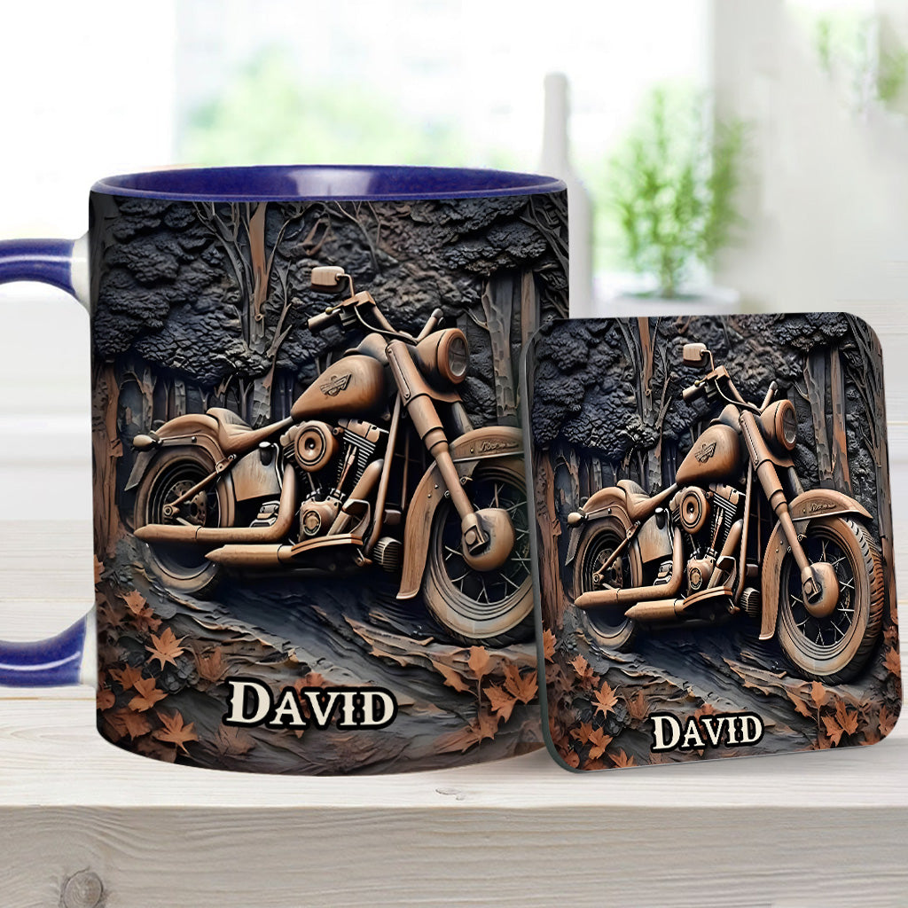 Never Underestimate An Old Man With A Motorcycle - Personalized Biker Accent Mug