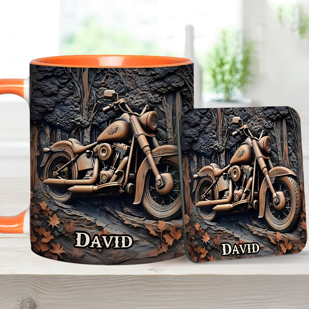 Never Underestimate An Old Man With A Motorcycle - Personalized Biker Accent Mug