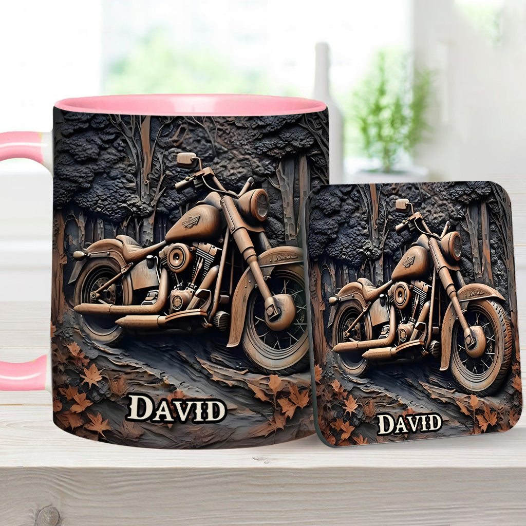 Never Underestimate An Old Man With A Motorcycle - Personalized Biker Accent Mug