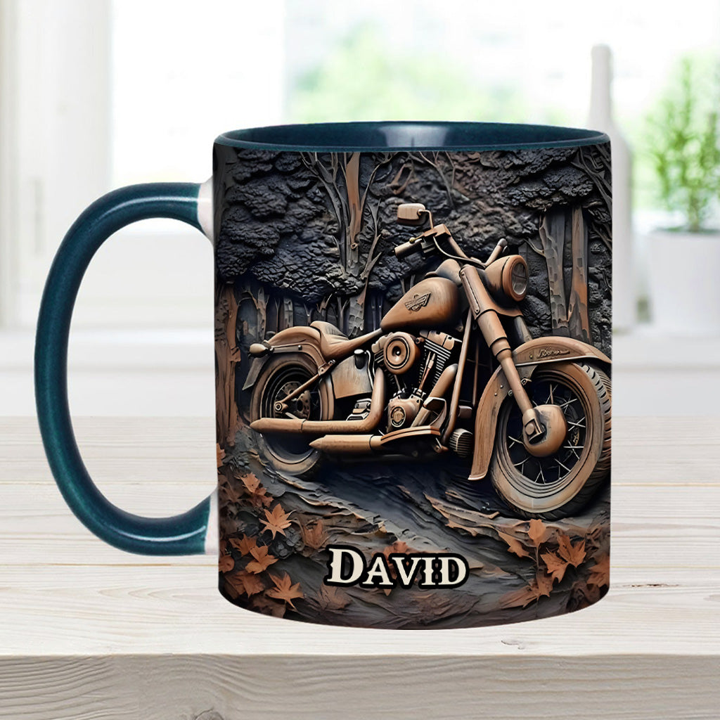 Never Underestimate An Old Man With A Motorcycle - Personalized Biker Accent Mug