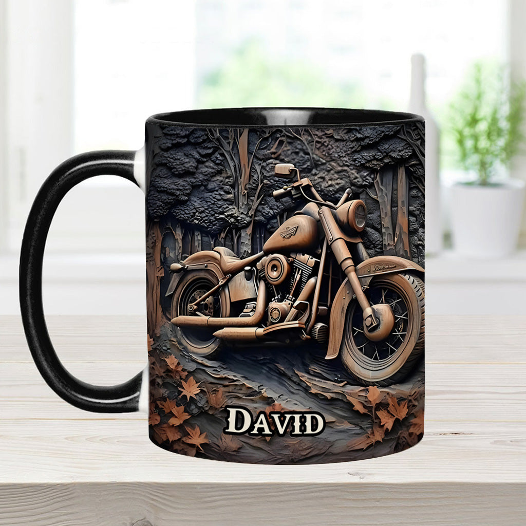Never Underestimate An Old Man With A Motorcycle - Personalized Biker Accent Mug