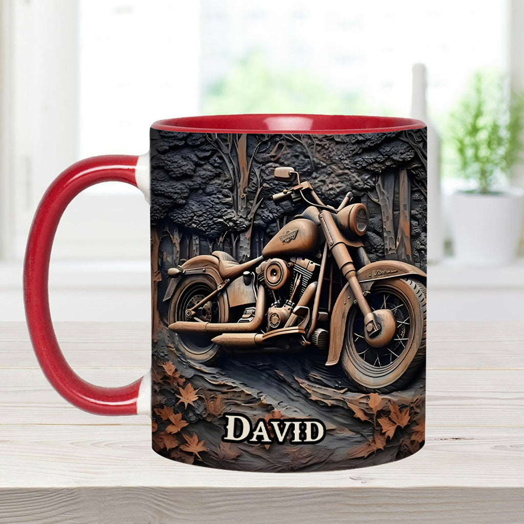 Never Underestimate An Old Man With A Motorcycle - Personalized Biker Accent Mug