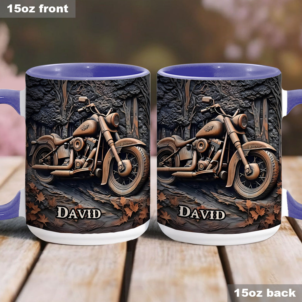 Never Underestimate An Old Man With A Motorcycle - Personalized Biker Accent Mug