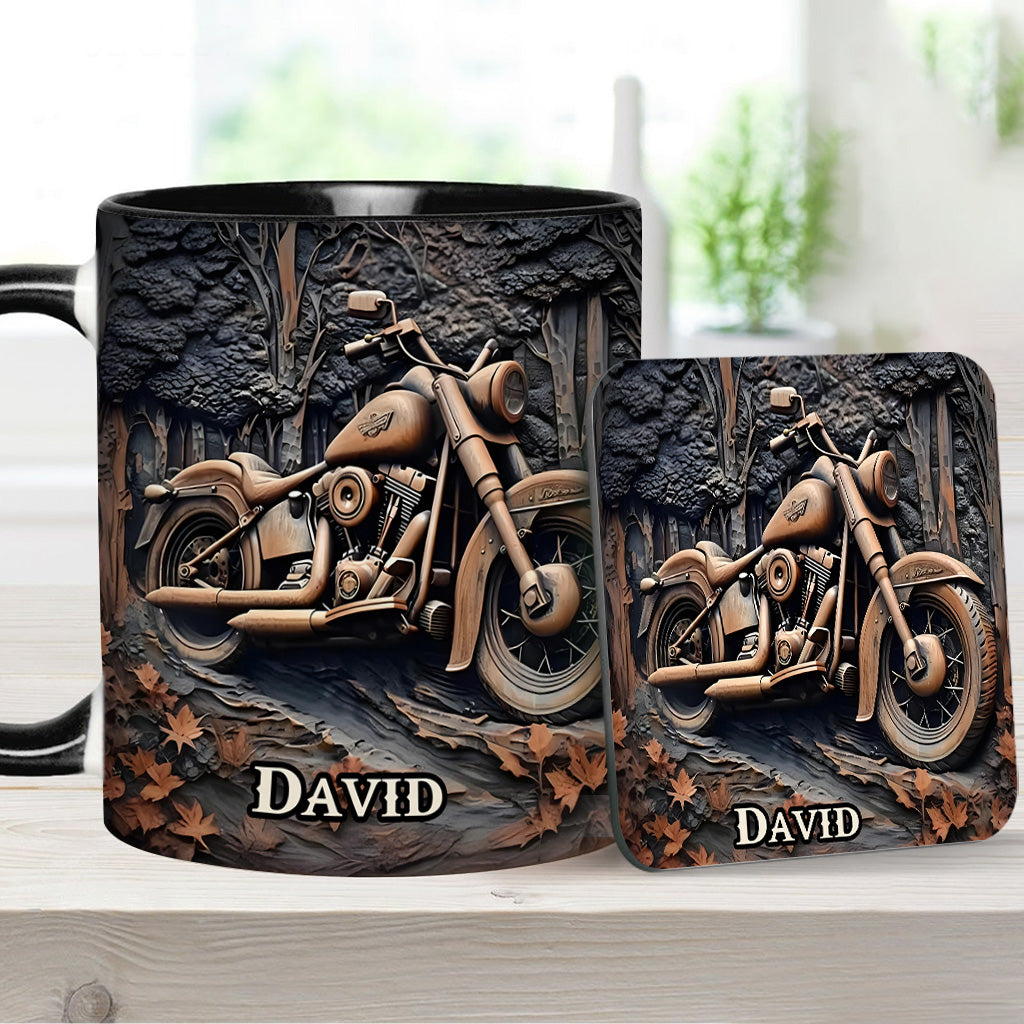 Never Underestimate An Old Man With A Motorcycle - Personalized Biker Accent Mug