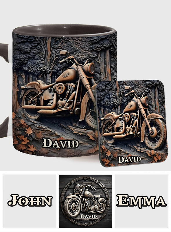 Never Underestimate An Old Man With A Motorcycle - Personalized Biker Accent Mug