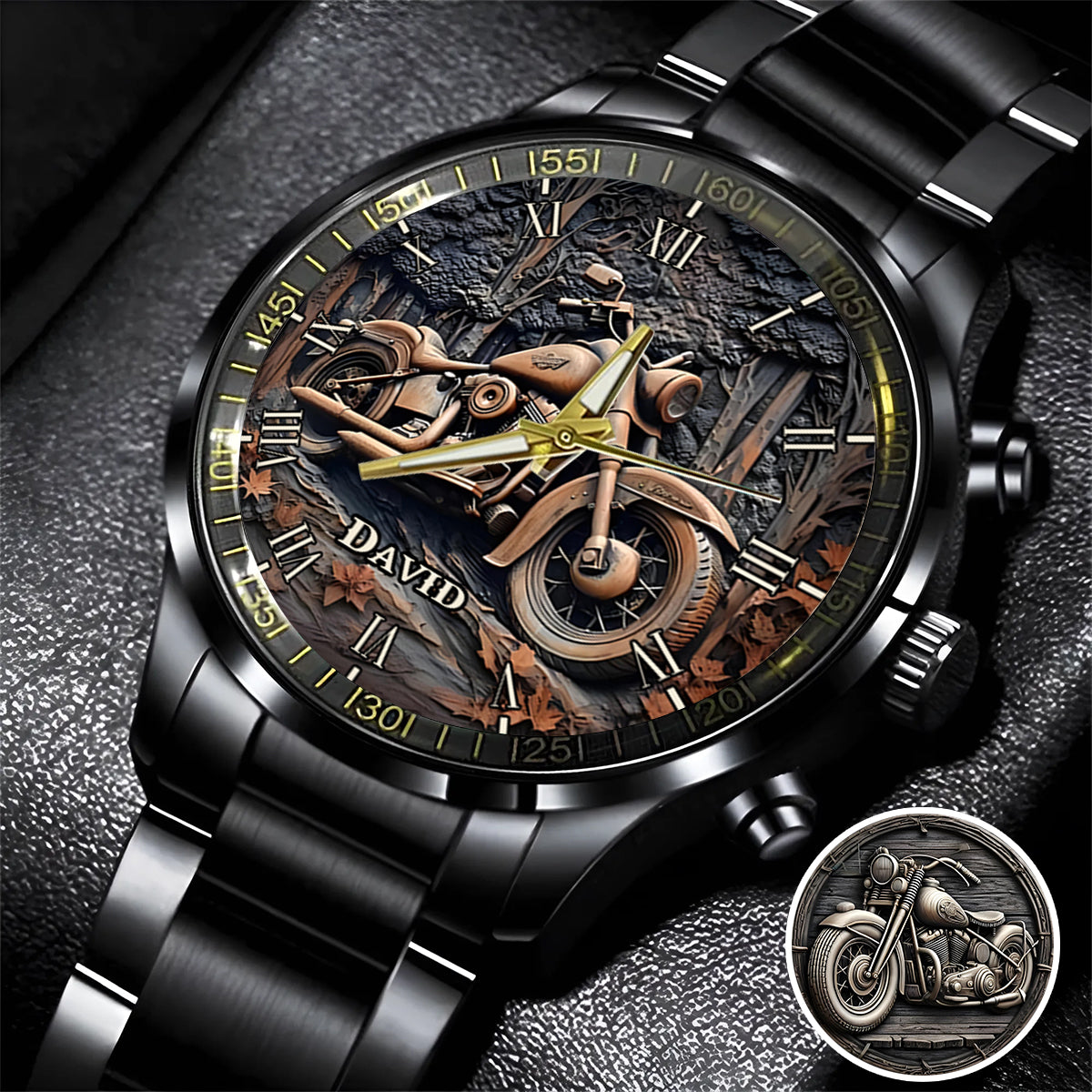 Il est temps de rouler - Montre-bracelet personnalisée pour motard