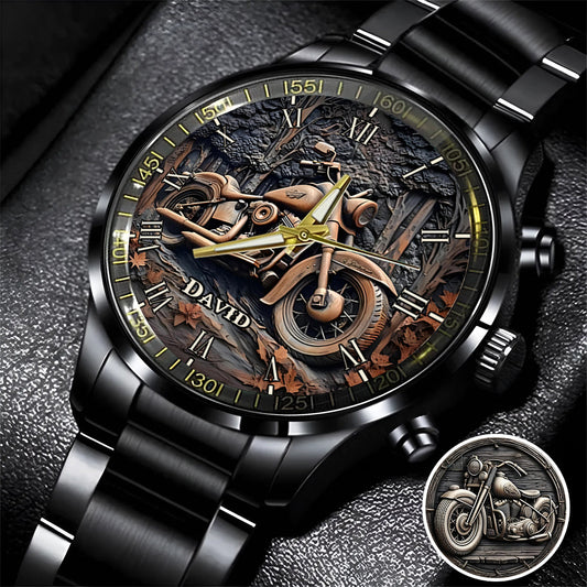 Il est temps de rouler - Montre-bracelet personnalisée pour motard