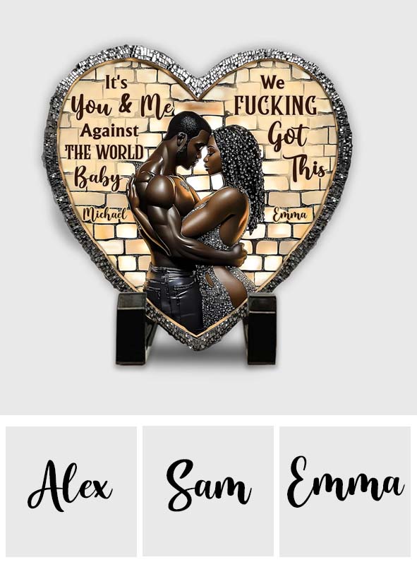 It's You & Me - Personalized Couple Heart Shaped Stone